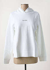 Sweat-shirt à capuche blanc CALVIN KLEIN pour femme seconde vue
