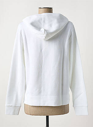 Sweat-shirt à capuche col rond blanc CALVIN KLEIN femme