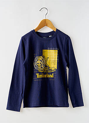 T-shirt col rond bleu TIMBERLAND garçon
