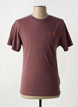 T-shirt col rond marron NEW BALANCE homme