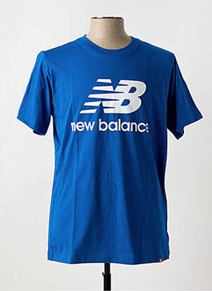 T-shirt col rond bleu NEW BALANCE homme