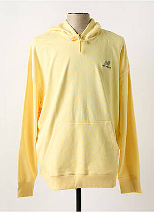 Sweat-shirt à capuche col rond jaune NEW BALANCE homme