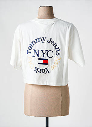 T-shirt col rond blanc TOMMY HILFIGER femme
