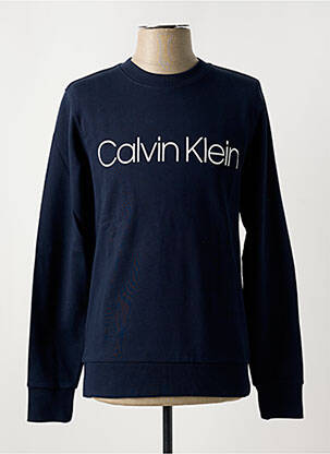 Sweat-shirt col rond bleu CALVIN KLEIN homme