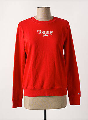 Sweat-shirt col rond rouge TOMMY HILFIGER femme