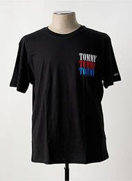 T-shirt col rond noir TOMMY HILFIGER homme