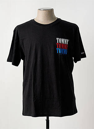 T-shirt noir TOMMY HILFIGER pour homme