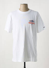 T-shirt col rond blanc TOMMY HILFIGER homme