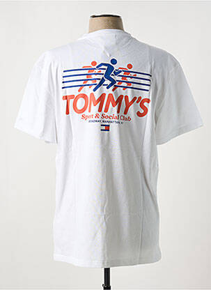 T-shirt col rond blanc TOMMY HILFIGER homme