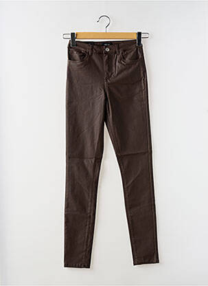 Pantalon slim marron VERO MODA femme