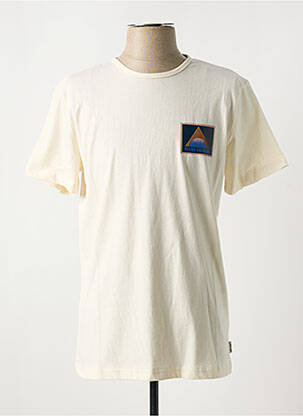 T-shirt col rond beige BLEND homme