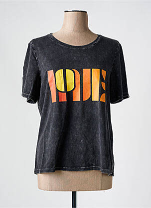 T-shirt col rond noir VERO MODA femme