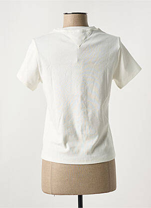 T-shirt col rond blanc TOMMY HILFIGER femme