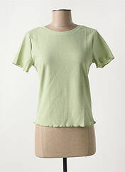 T-shirt vert VERO MODA pour femme seconde vue