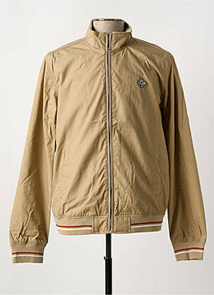 Blouson col col montant beige SCHOTT homme