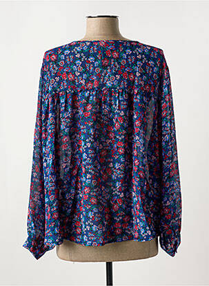 Top col rond bleu GRACE & MILA femme