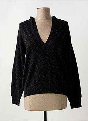 Pull col v noir SEE U SOON femme