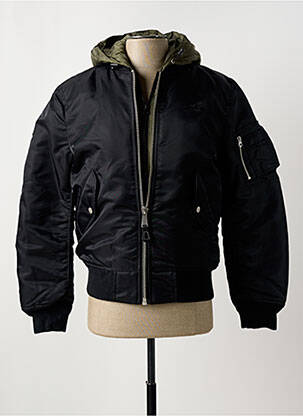 Veste casual col col montant noir SCHOTT homme