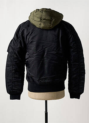 Veste casual col col montant noir SCHOTT homme
