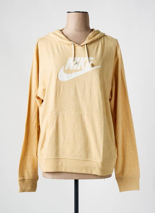 Sweat-shirt à capuche beige NIKE pour femme