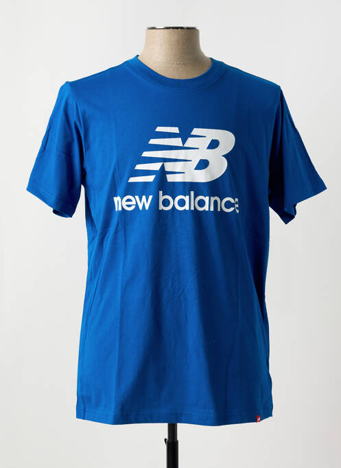 T-shirt bleu NEW BALANCE pour homme