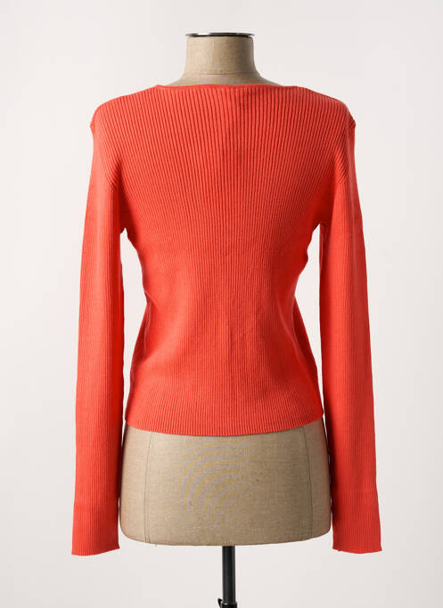 Gilet manches longues orange OBJECT pour femme