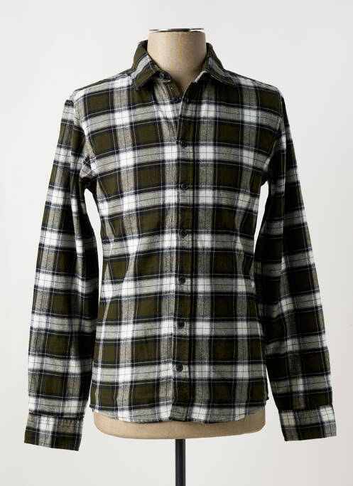 Chemise manches longues vert BLEND pour homme