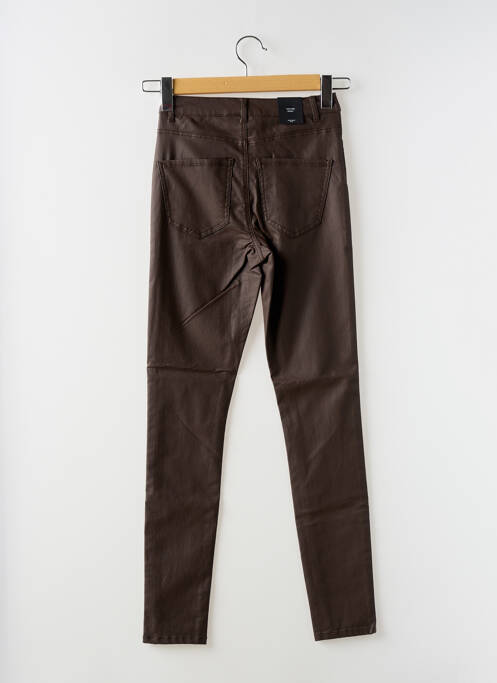 Pantalon slim marron VERO MODA pour femme