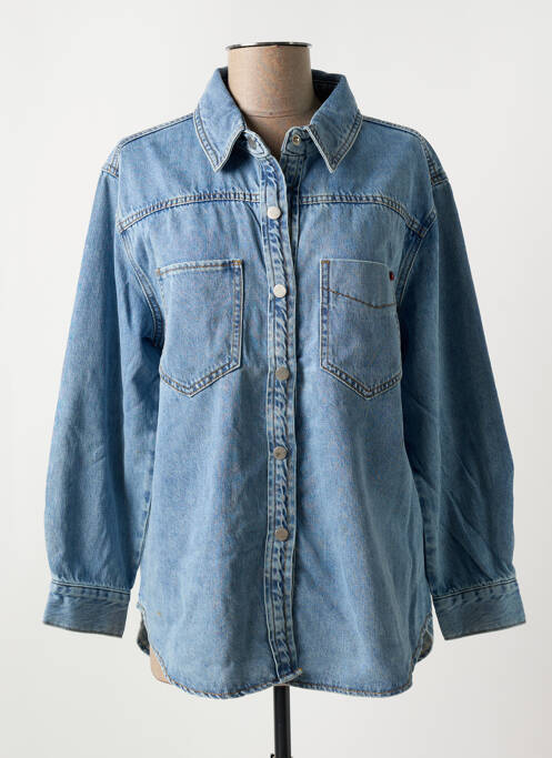 Chemisier bleu F.A.M. femme