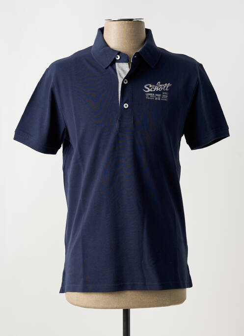 Polo bleu SCHOTT pour homme
