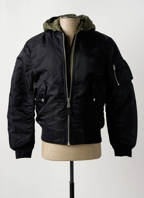 Veste casual noir SCHOTT pour homme