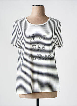 T-shirt col v blanc IKKS femme