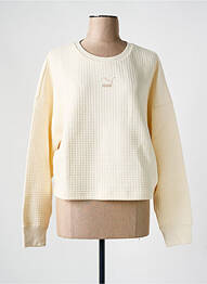 Pull col rond beige PUMA femme