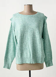 Pull col rond vert GRACE & MILA femme