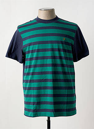 T-shirt col rond vert FARAH homme