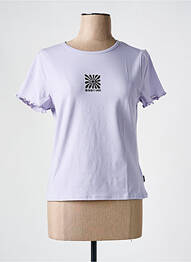 T-shirt col rond violet VANS femme
