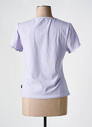 T-shirt col rond violet VANS femme