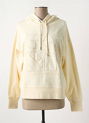 Sweat-shirt à capuche col rond blanc GANT femme