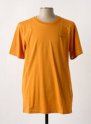 T-shirt col rond orange KNOWLEDGE COTTON APPAREL homme