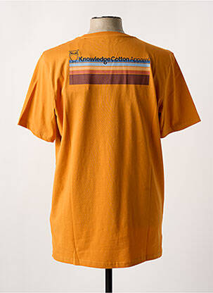 T-shirt col rond orange KNOWLEDGE COTTON APPAREL homme