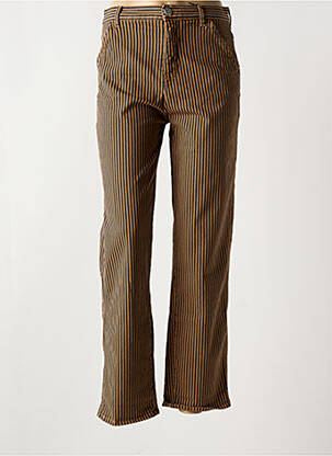 Pantalon droit marron LEON & HARPER pour femme