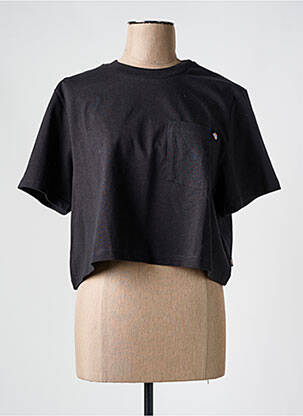 T-shirt col rond noir DICKIES femme