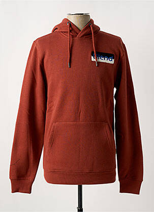 Sweat-shirt à capuche col rond marron BLEND homme