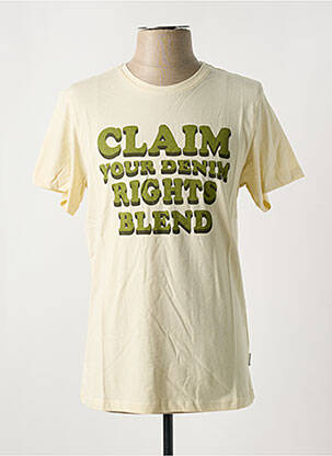 T-shirt col rond blanc BLEND homme