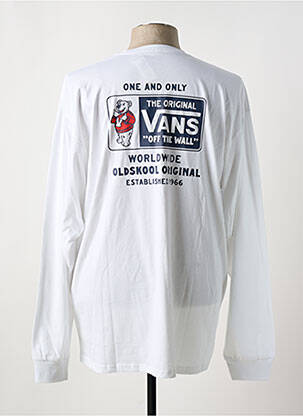T-shirt col rond blanc VANS homme