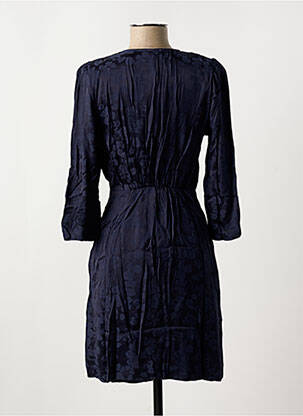 Robe mi-longue col v bleu ARTLOVE femme