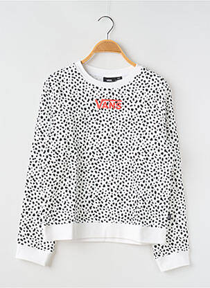 Sweat-shirt col rond noir VANS fille