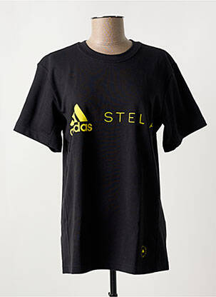 T-shirt col rond noir ADIDAS X STELLA MC CARTNEY femme
