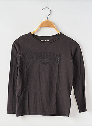T-shirt col rond noir ZADIG & VOLTAIRE fille