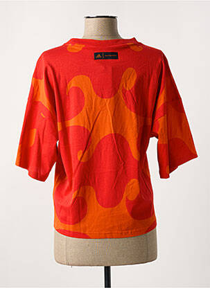T-shirt col rond orange ADIDAS femme